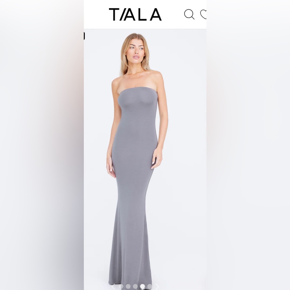 NWT Tala T/ALA strapless bandeau maxi dress in color storm gray 2XL